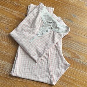 SOLD Roller Rabbit Pink and White Check Pajama Set